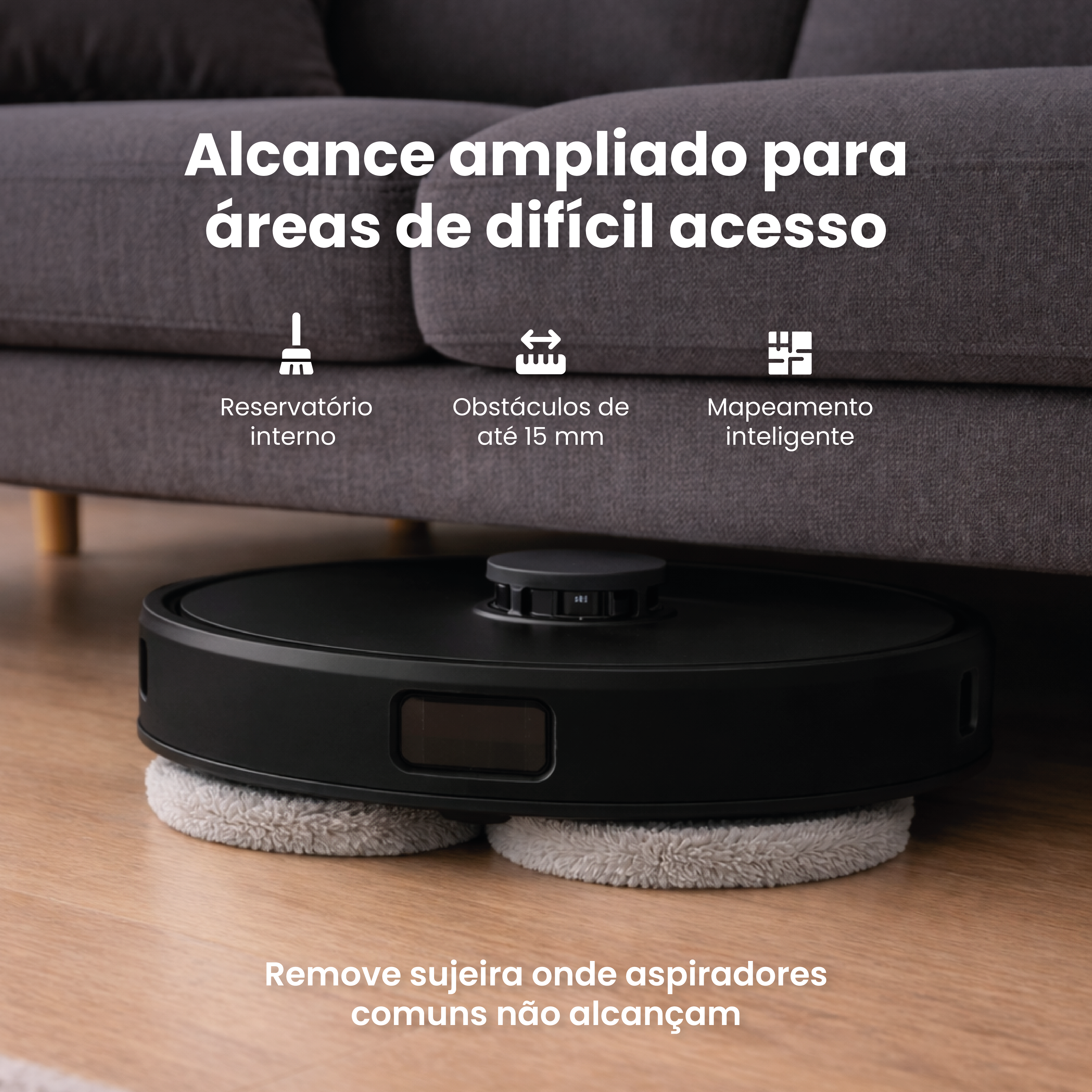 Robô Smart Wi-Fi Kuanttum X20 Preto 220V