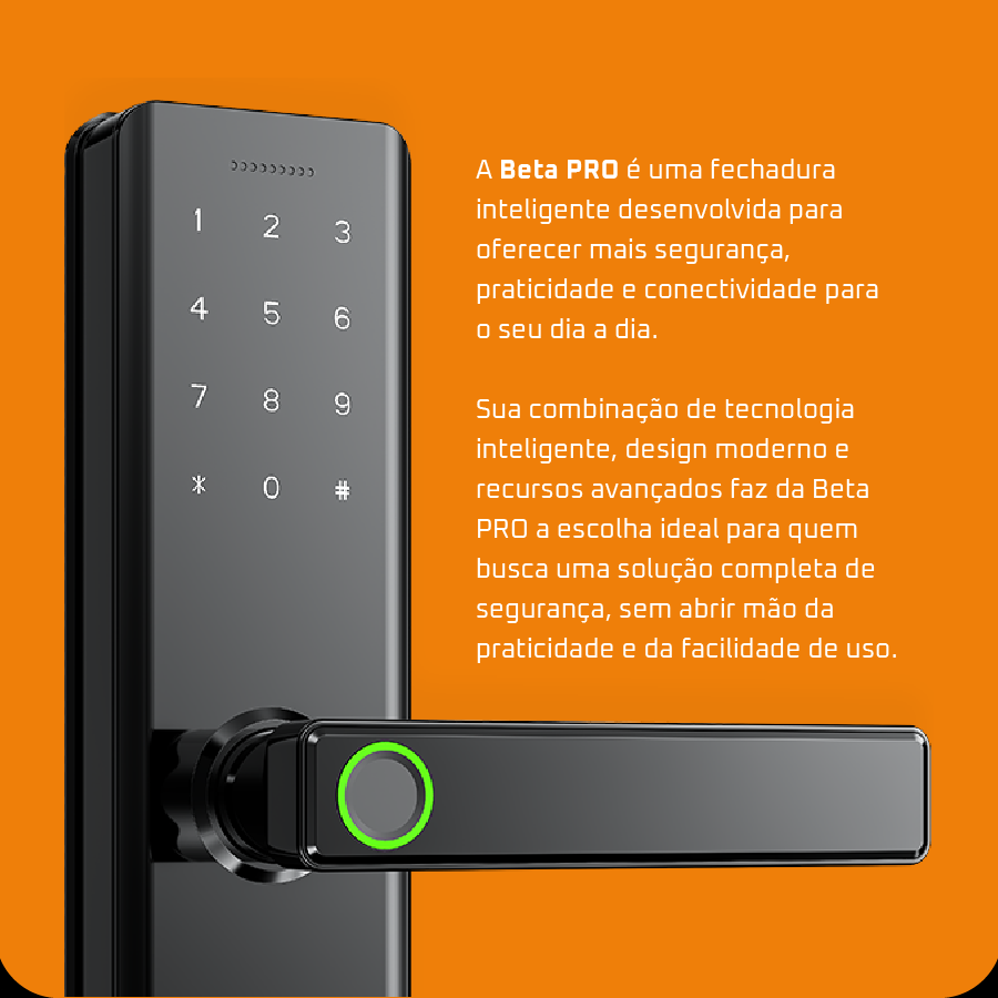Fechadura Digital Biométrica Kuanttum Beta PRO