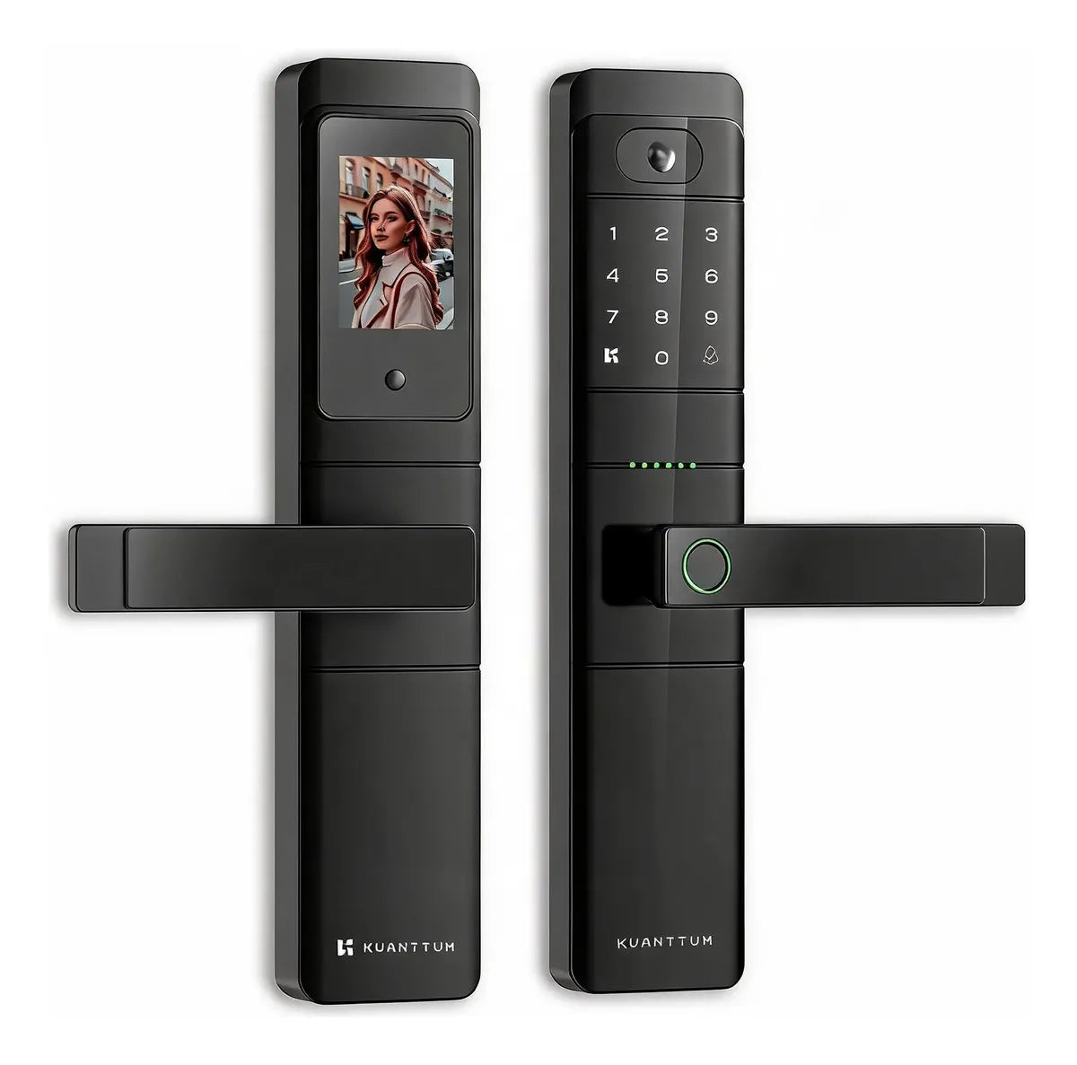 Fechadura Kuanttum Kappa Doorbell Com Câmera Wi-fi App Tuya