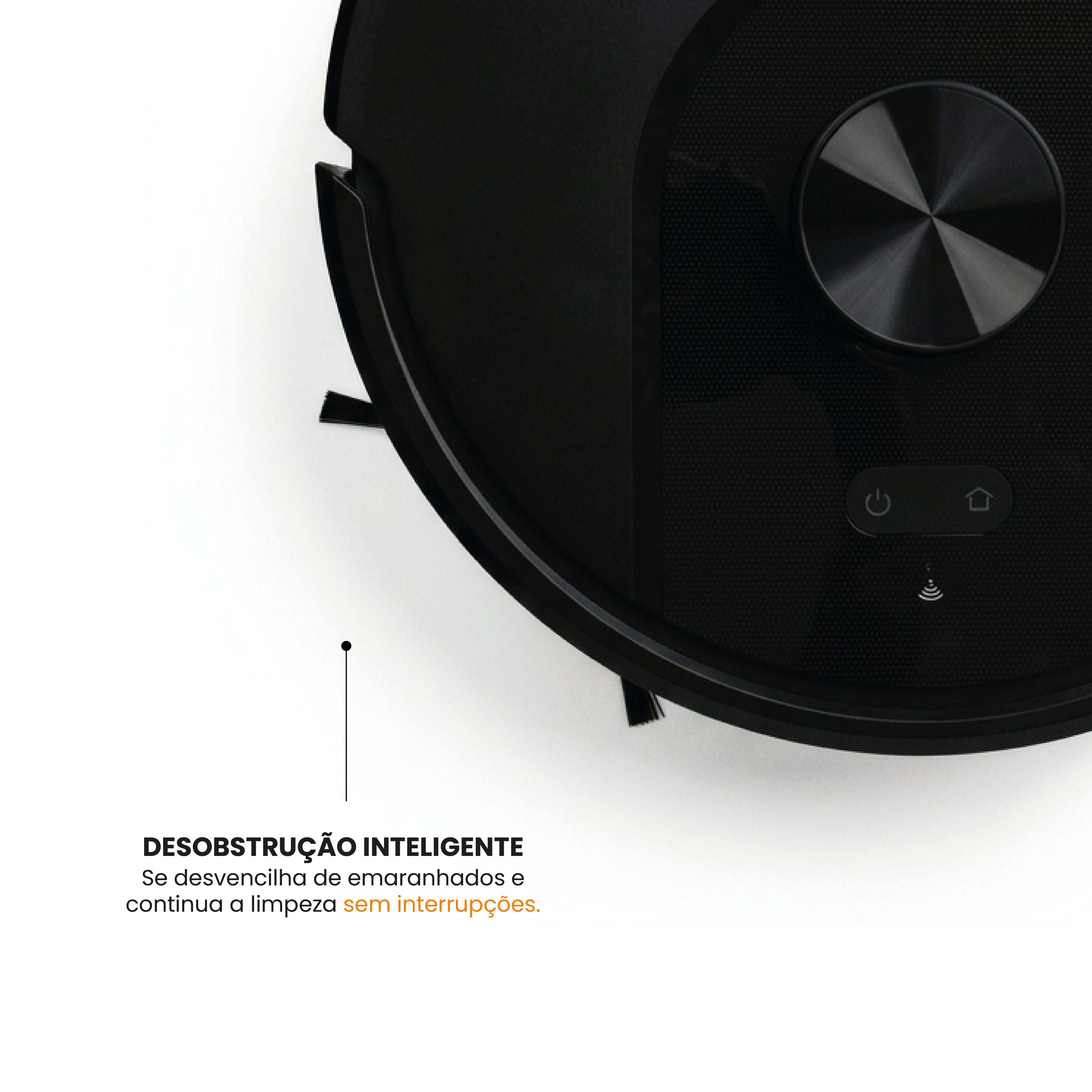 Robô Smart Wi-Fi Kuanttum S10 Preto 110V/220V