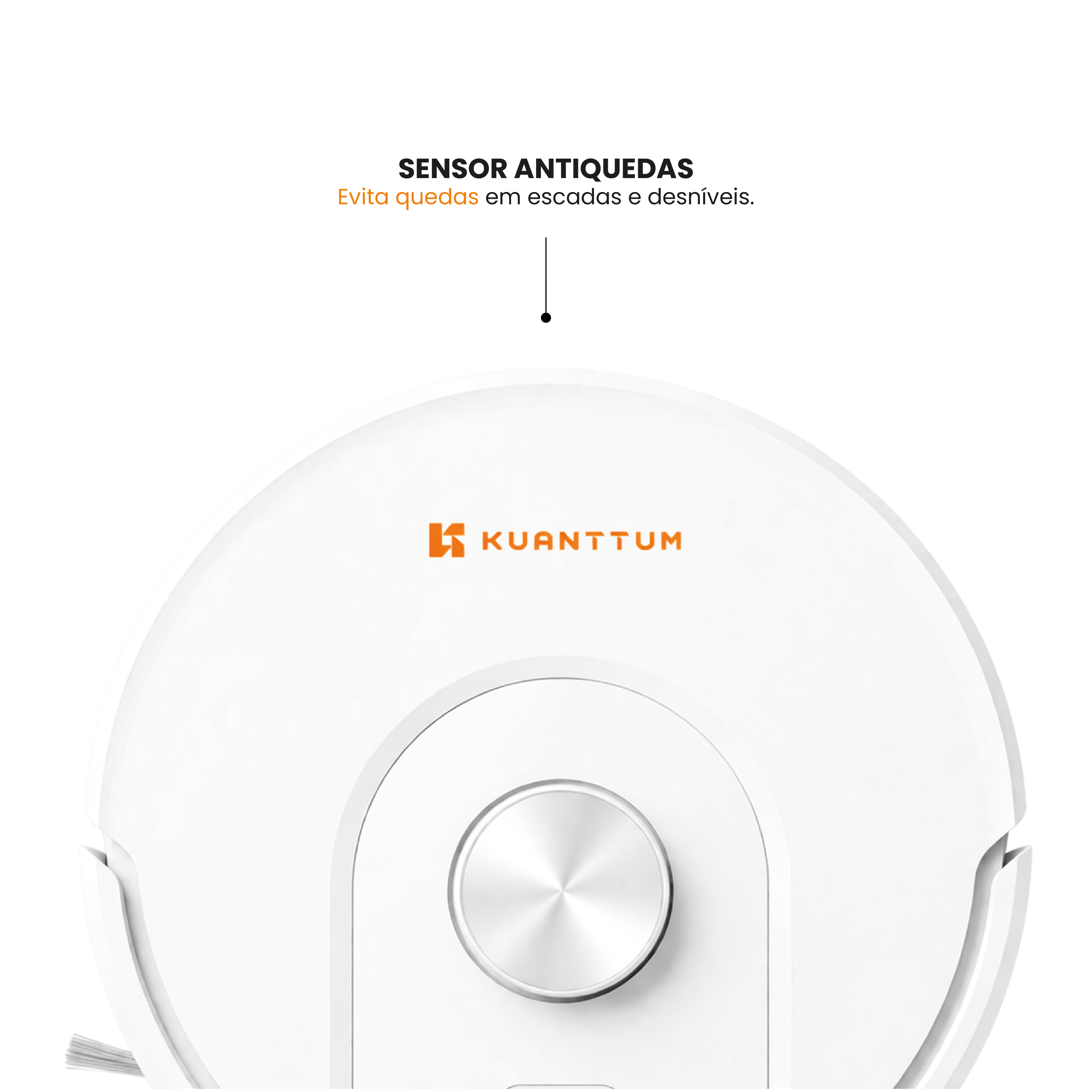 Robô Smart Wi-Fi Kuanttum S10 Branco 110V/220V