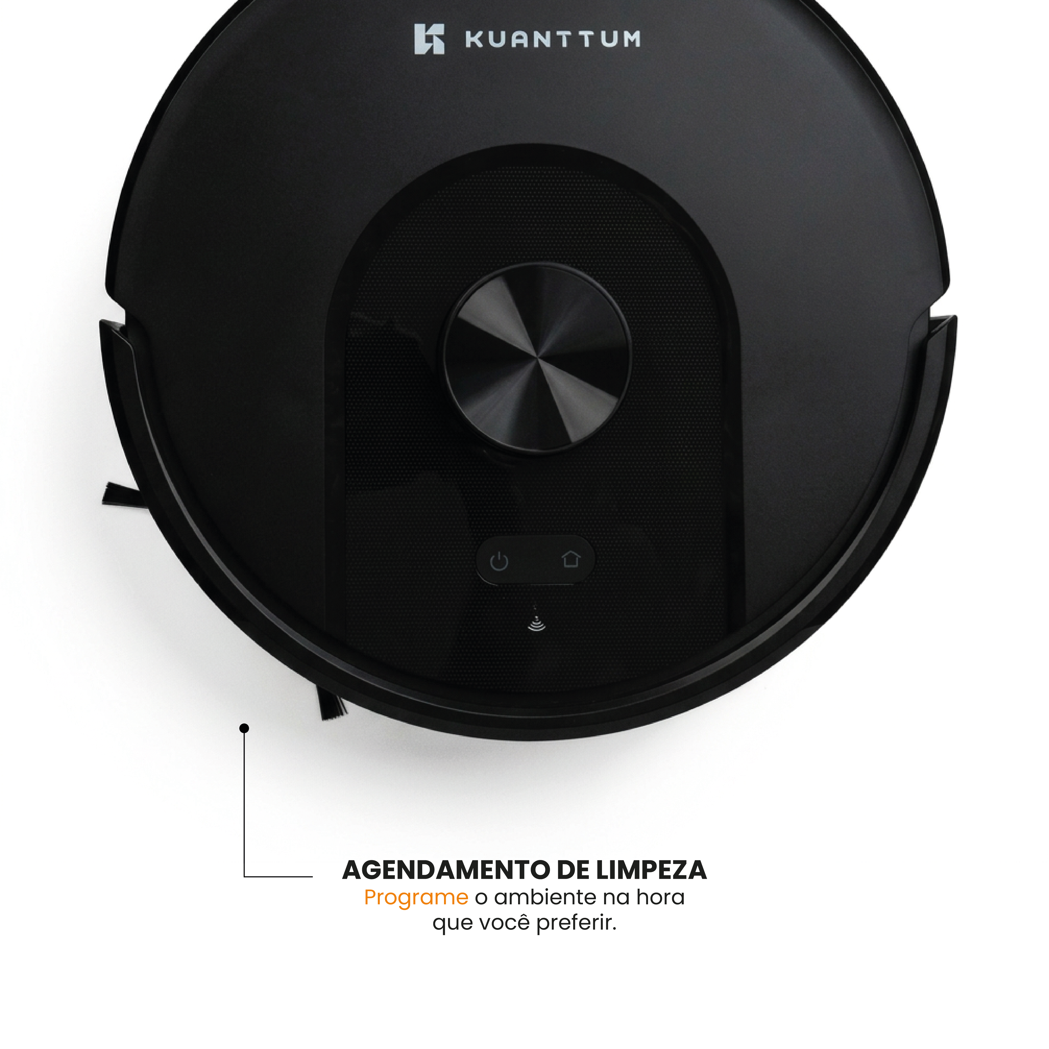 Robô Smart Wi-Fi Kuanttum S10 Preto 110V/220V
