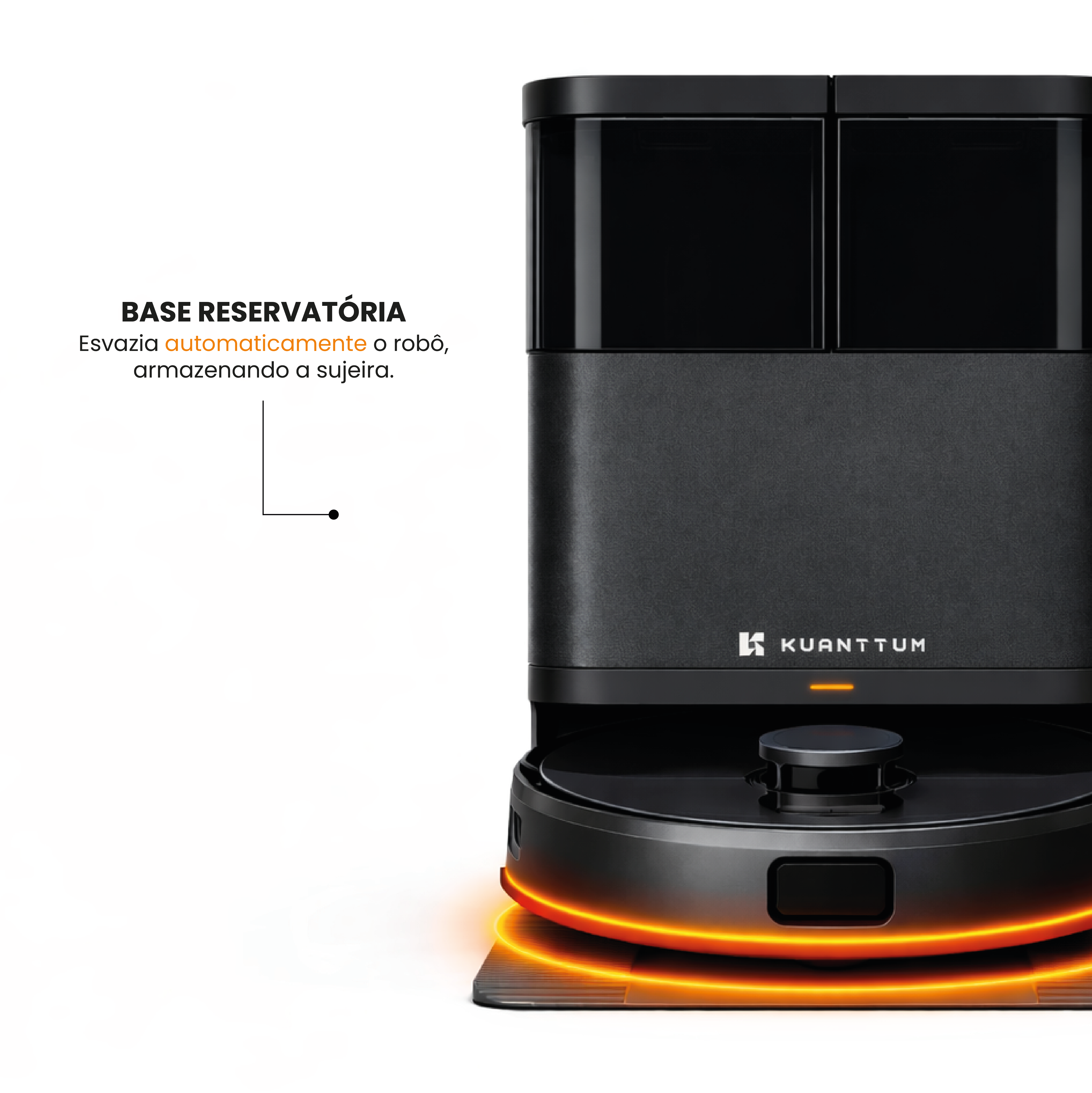 Robô Smart Wi-Fi Kuanttum X20 Preto 220V