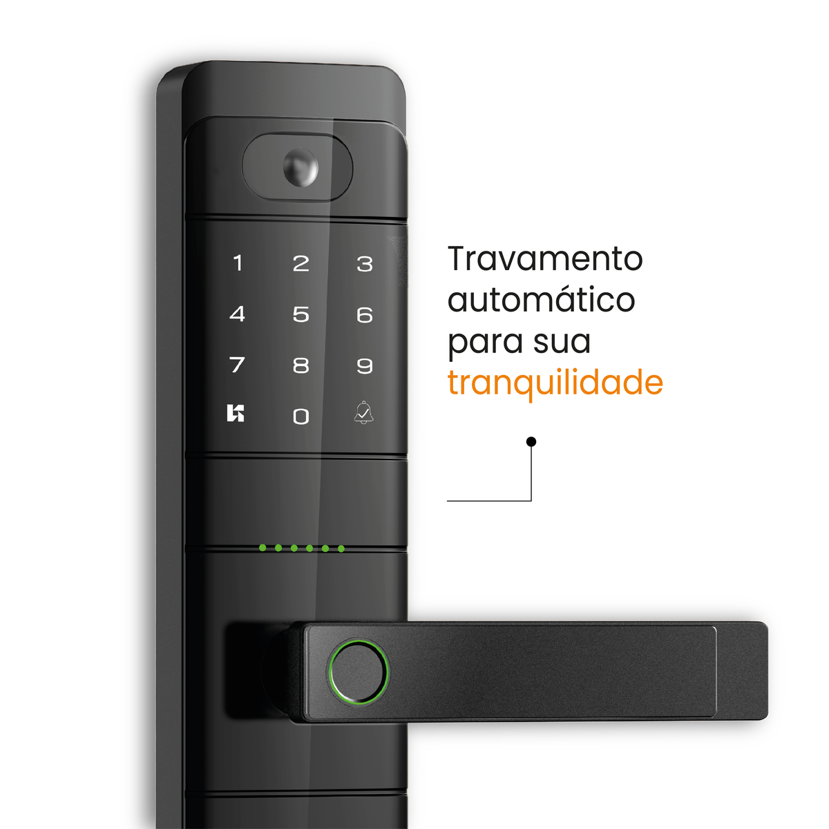 Fechadura Kuanttum Kappa Doorbell Com Câmera Wi-fi