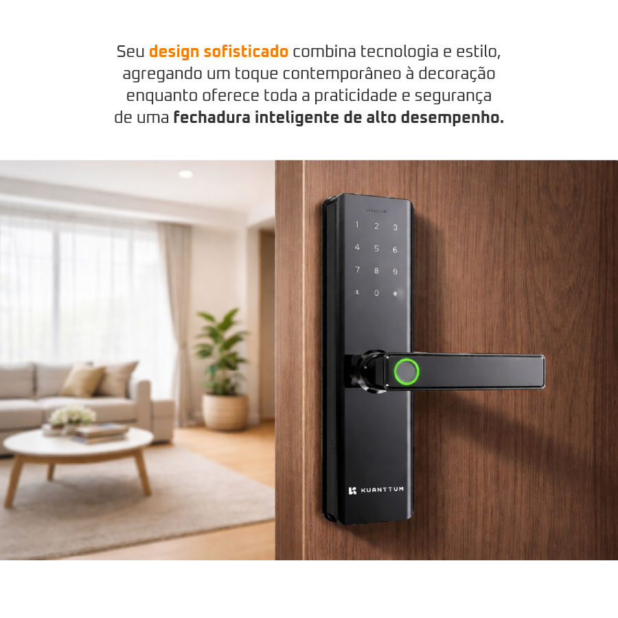 Fechadura Digital Biométrica Kuanttum Beta PRO