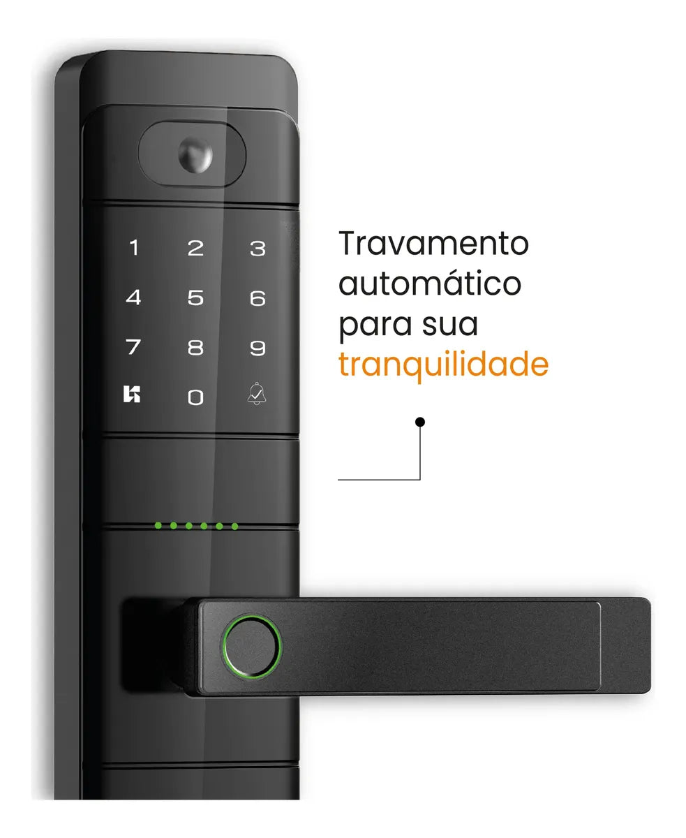 Fechadura Kuanttum Kappa Doorbell Com Câmera Wi-fi App Tuya