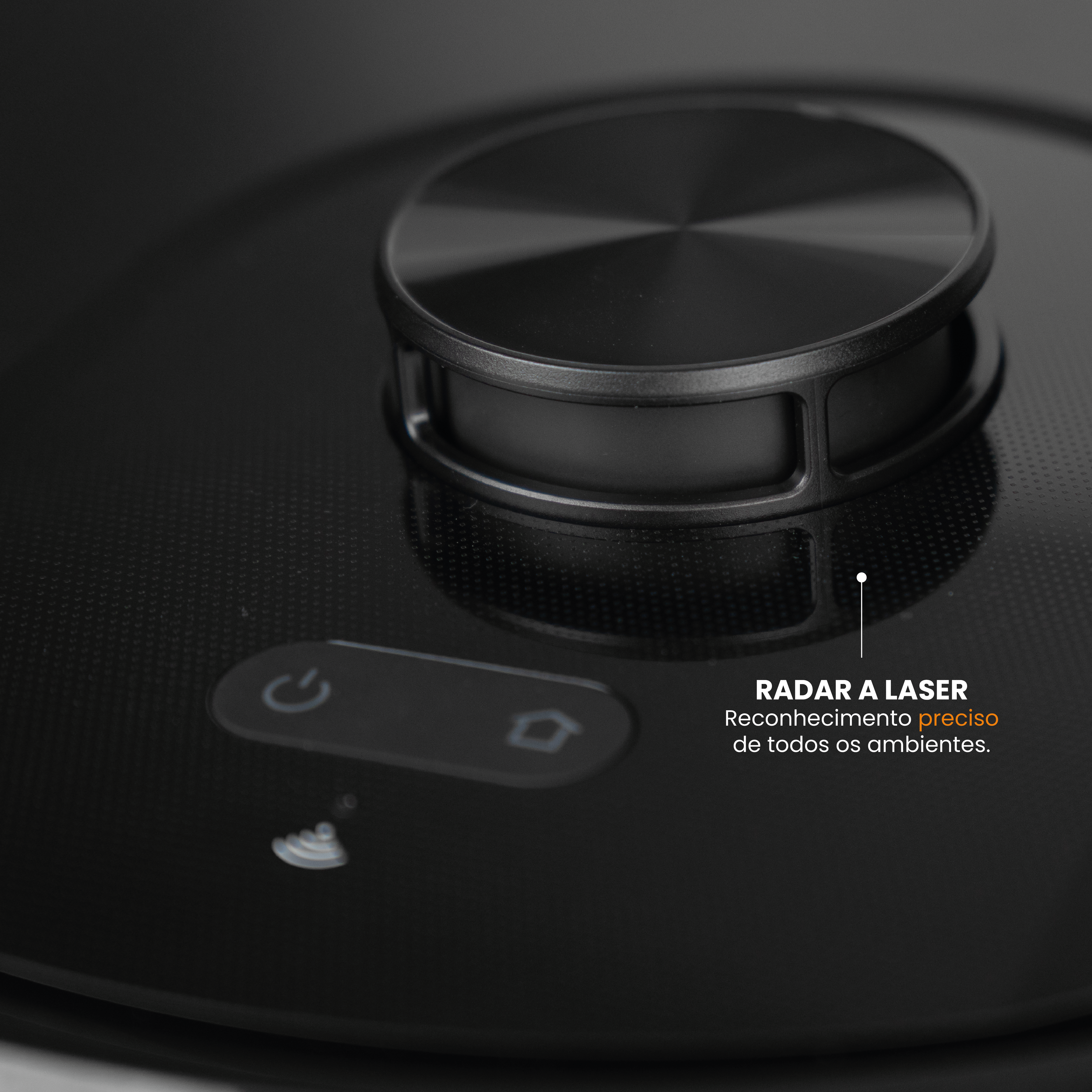 Robô Smart Wi-Fi Kuanttum S10 Preto 110V/220V