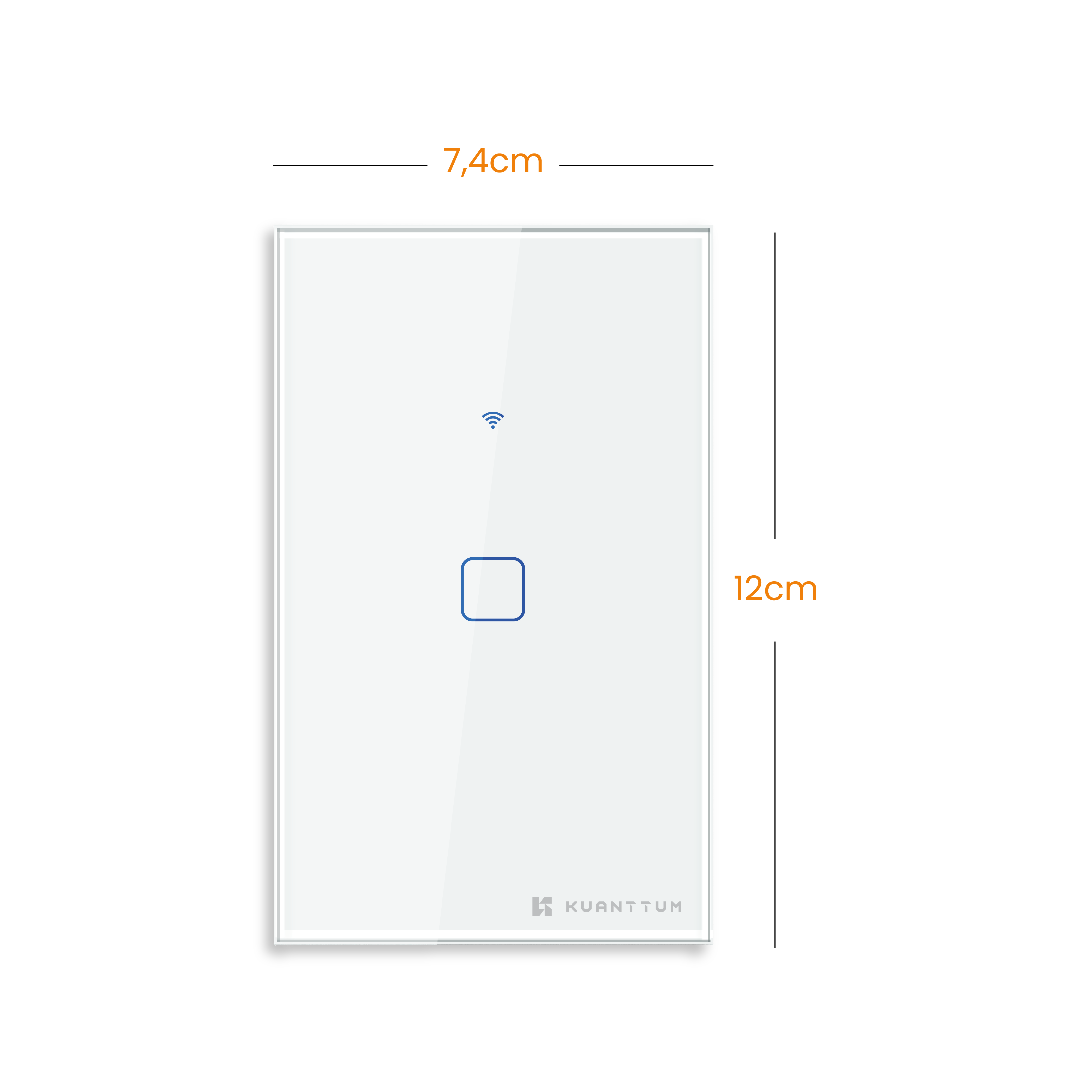Interruptor Smart 1 Tecla Kuanttum Zigbee Branco
