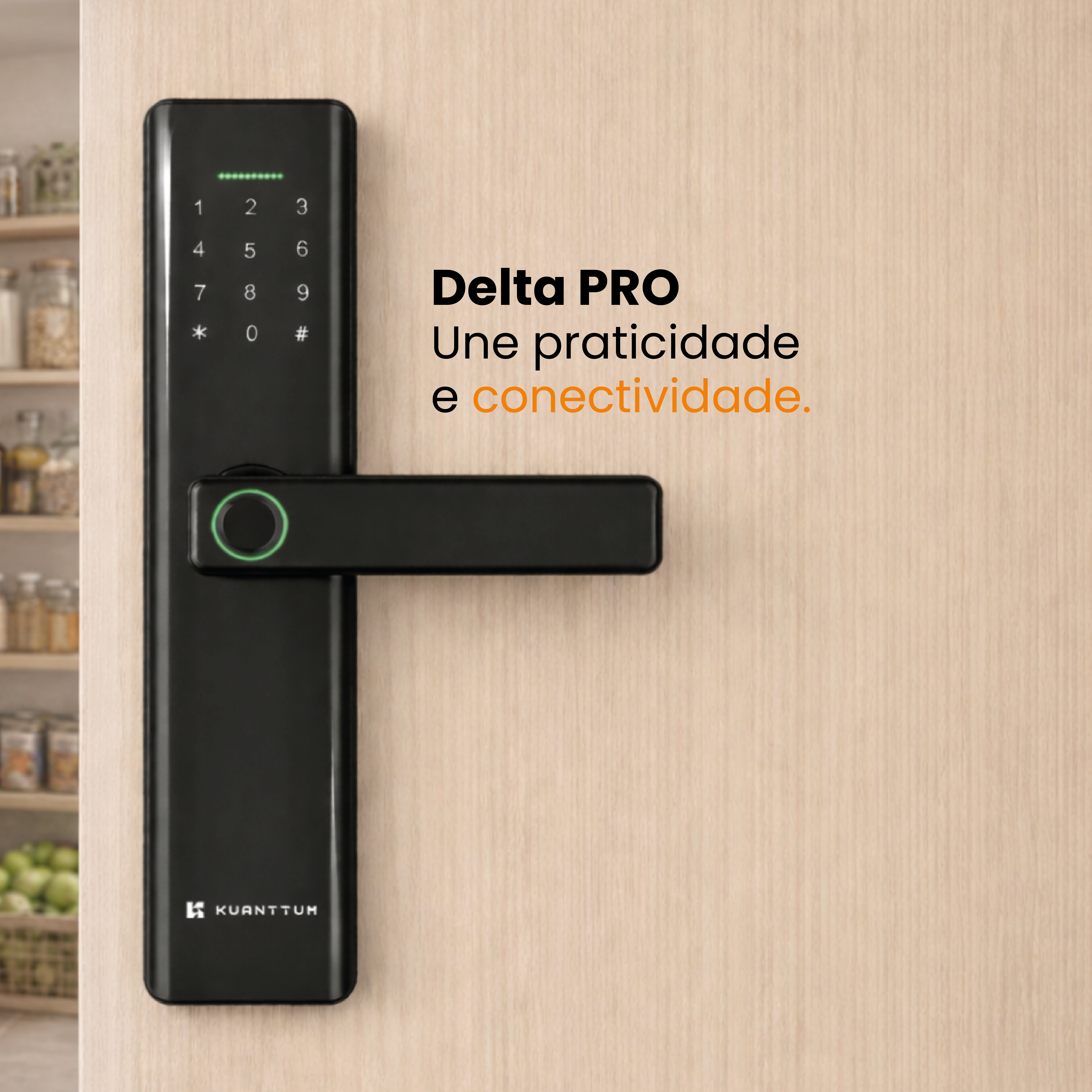 Fechadura Digital Biométrica Kuanttum Delta PRO