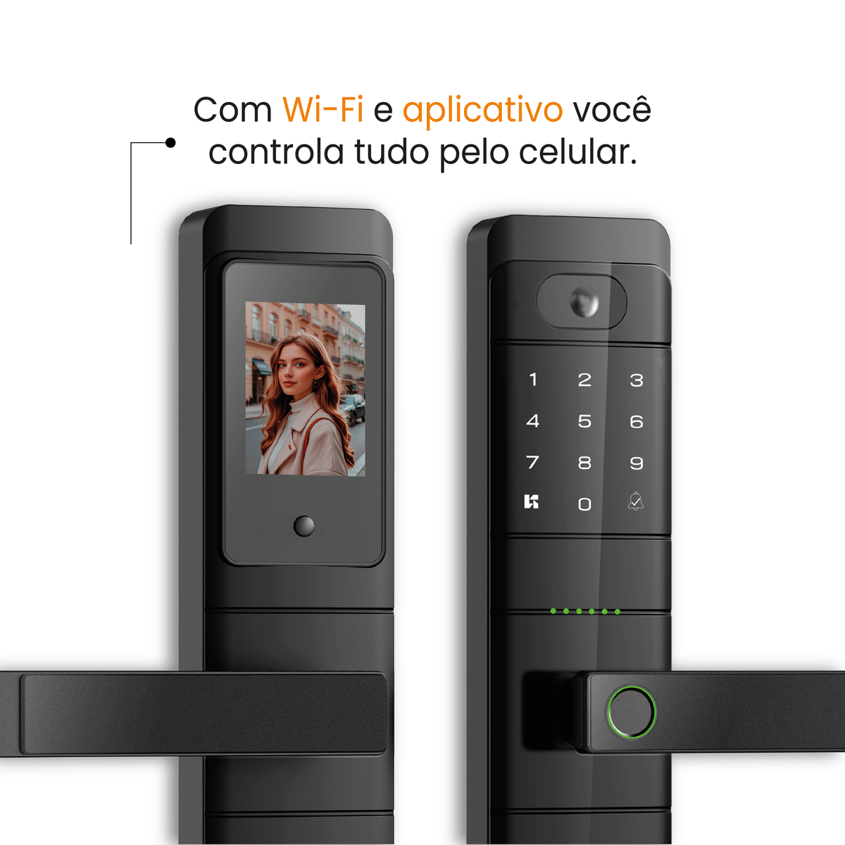 Fechadura Kuanttum Kappa Doorbell Com Câmera Wi-fi