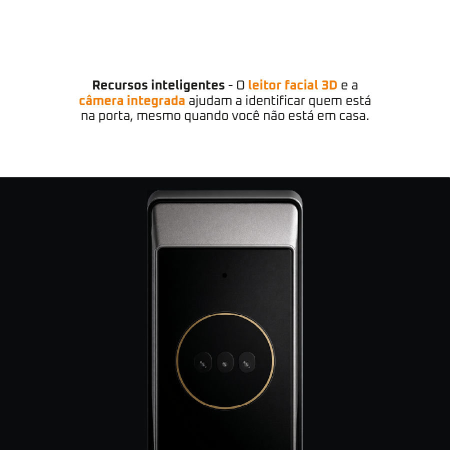 Fechadura Digital Com Reconhecimento Facial Kuanttum Omega