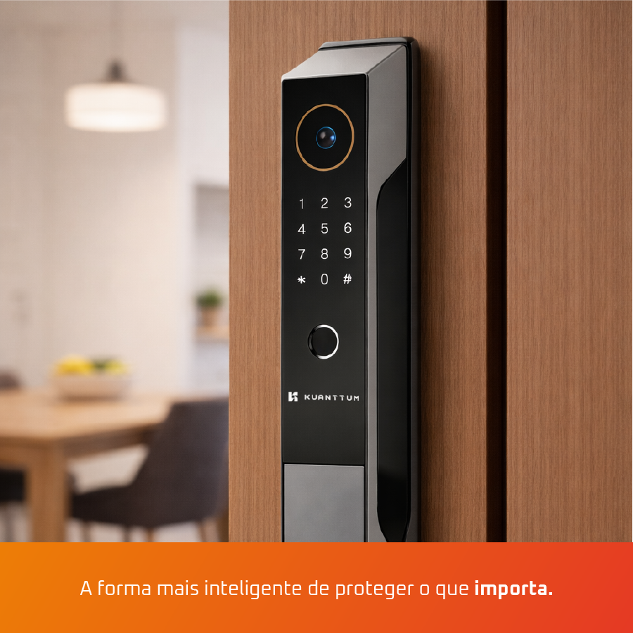 Fechadura Digital Com Reconhecimento Facial Kuanttum Omega